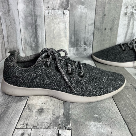 ALLBIRDS Men’s Gray Heathered Wool Runner Sneakers Size 13 - Picture 2 of 7